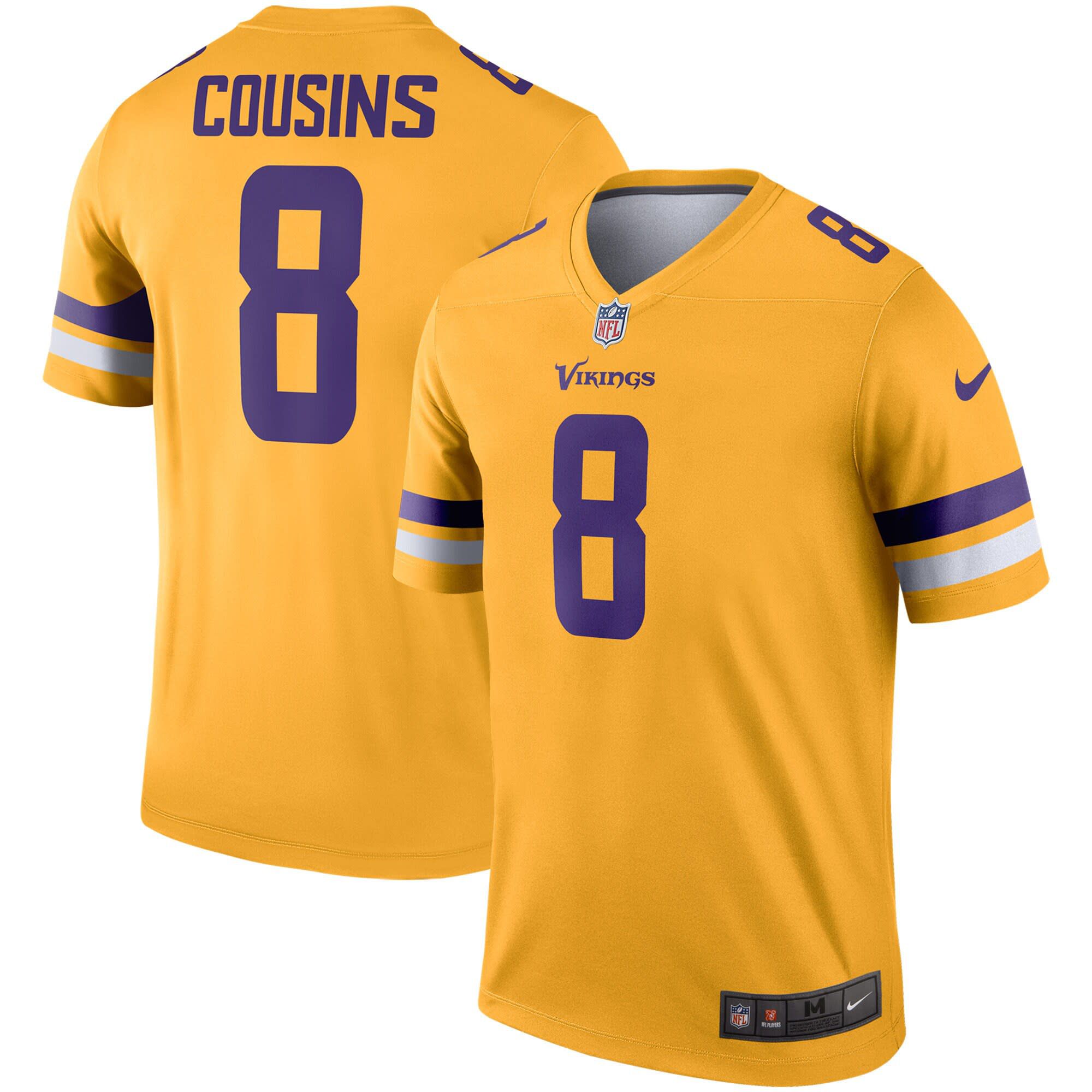 Men Minnesota Vikings #8 Kirk Cousins Nike Gold Inverted Legend NFL Jersey->minnesota vikings->NFL Jersey